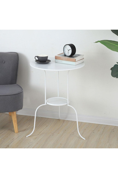 Primo Plus Side Table White Colour Made Of Steel White