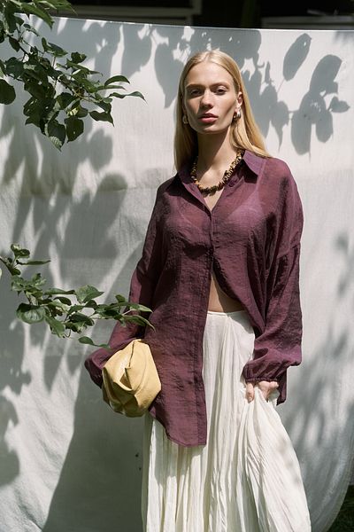 BOHEMAİ Lyra Oversize Burgundy Shirt