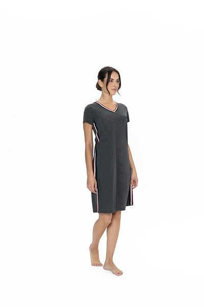 U.S. Polo Assn. Us Polo Women, V-Neck, Short Sleeve, Midi Nightgown