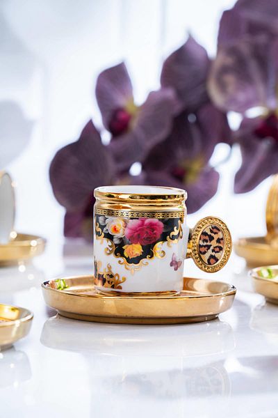 ACAR Caviar Porcelain Coffee Cup Set for 6 People