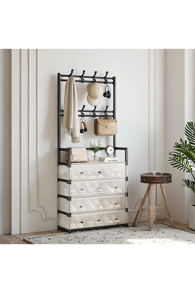 Generic 5-Tier Coat Rack and Shoe Storage for Entryway, Living Room