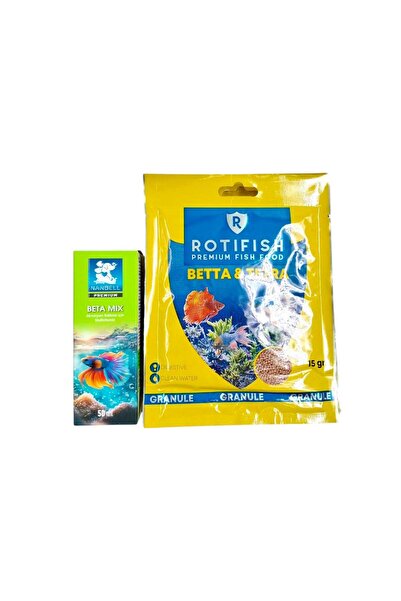 Nanbell Betta&Tetra Balıkları İçin Yem 15 Gr+Beta Mix Multivitamin