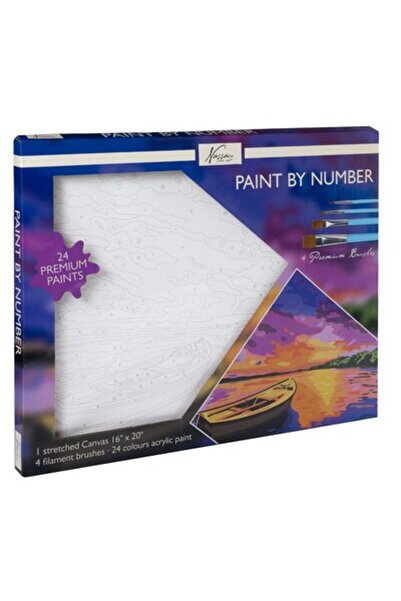 Nassau fine art Pictură pe numere Pe malul lacului, 40x50cm, 24 de culori