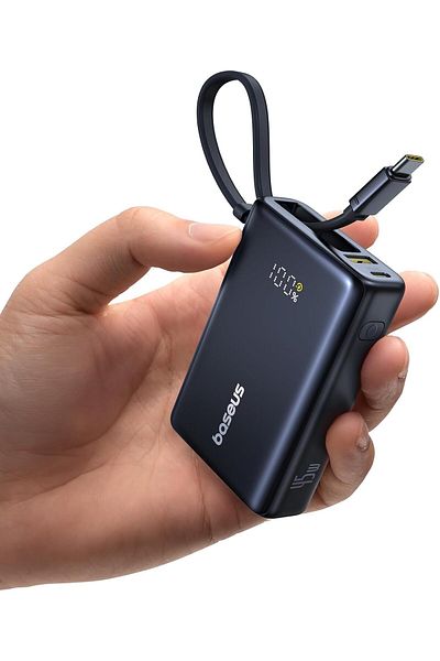 Baseus 10,000mAh Fast Charging Power Bank, 45W USB-C Cable, LED Display, 45W PD, 22.5W QC 3.0, for i