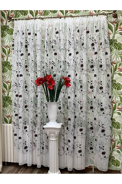Liz Line Embroidered linen curtain, with rejansa, various sizes and colors, from the "Inna cu flori" collection by Liz Line