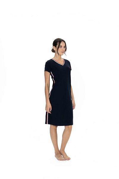 U.S. Polo Assn. Us Polo Women, V-Neck, Short Sleeve, Midi Nightgown