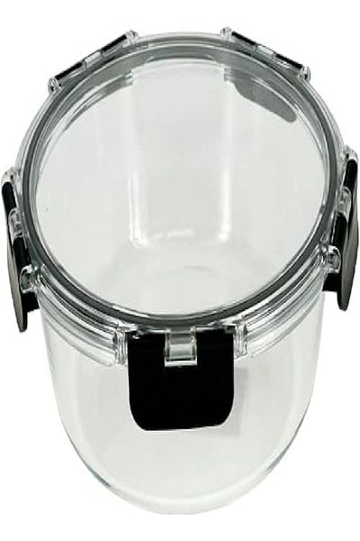 RAHALIFE HOME SOLUTION Rahalife 1300ml Borosilicate Glass Food Container – Round, Airtight Lid, Lunch & Storage Box