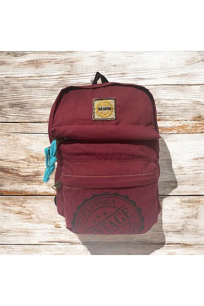 Old Cotton Quality Casual Small Size Black Vintage Design Daily Back Travel Bag 25X30Cm