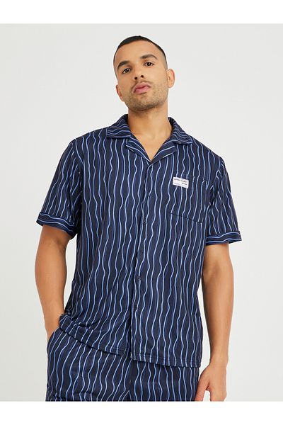 Styli Printed Short Sleeve Shirt and Shorts Pyjama Set