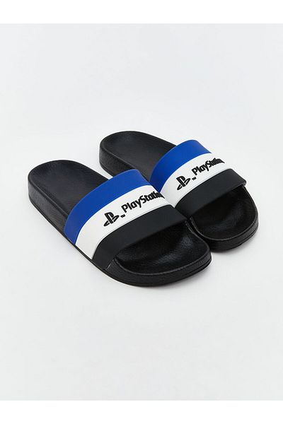 LC Waikiki Black Playstation Printed Boy's Slippers