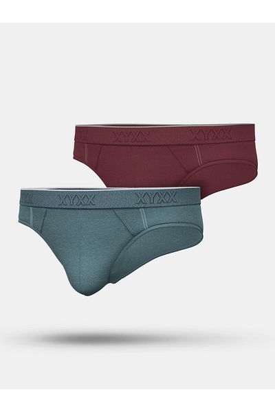 XYXX By Styli Pack of 2 - Logo Detail Cotton Briefs