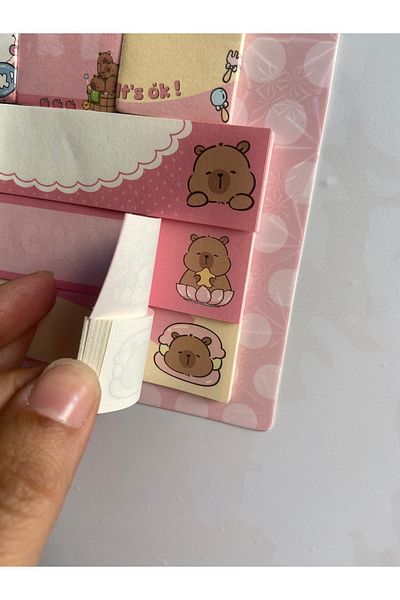 synshop Capybara capybara figure postit sticky note paper label set