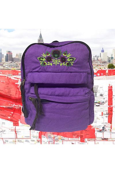 Old Cotton Quality Casual Small Size Black Vintage Design Daily Back Travel Bag 25X30Cm