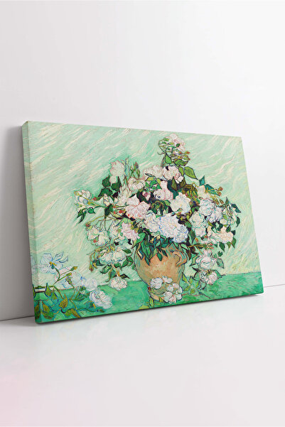 KOSS Dijital Pictură pe pânză cu trandafiri în vază de Van Gogh, pictură pe p...