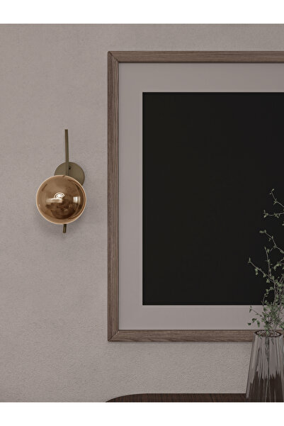 avizade Lal Modern Honey Glass Globe Wall Sconce - Decorative Lighting with Antique Metal Body