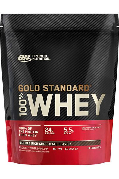 Optimum Nutrition Gold Standard 100% Whey Protein Powder, Double Rich Chocolate (1 lb.)