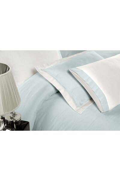 Evoli %100 İPEK La Luna v.1 ÇİFT KİŞİLİK ANTİALERJİK NEVRESİM TAKIMI Bebek Mavi - Beyaz