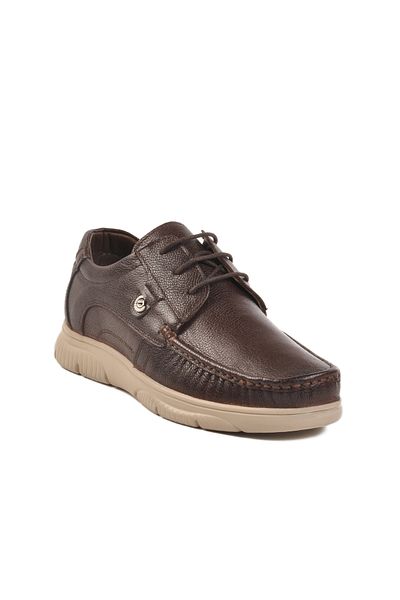 AYAKMOD Pantofi casual pentru bărbați din piele naturală maro 232061 M
