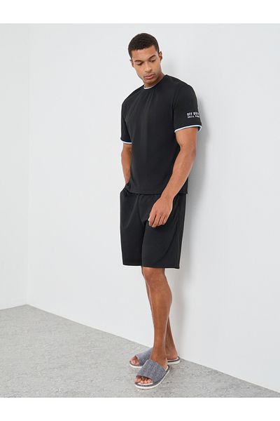 Styli Sloan Print Round Neck T-Shirt and Shorts Pyjama Set