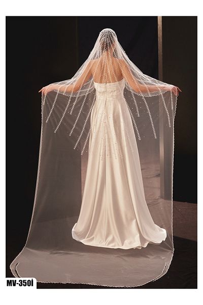 Hayalperest boncuk French Cut Romantic Bridal Veil