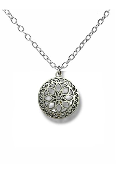 Herşey Nota Lotus Flower Locket Unisex Necklace – 60 cm Chain, Elegant Design