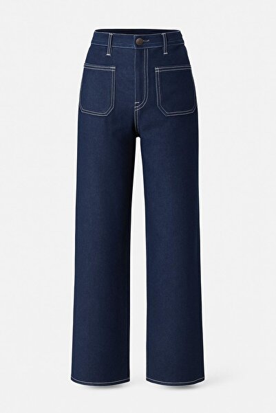 HAKKE Straight Fit Jean Pants with Pockets