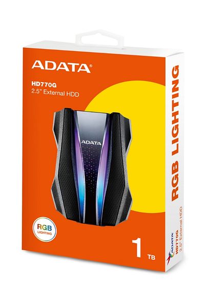 Adata HD770G RGB External HDD Portable Hard Drive for PS5 XBOX Gaming Waterproof and Dustproof