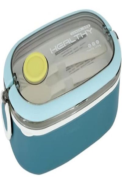 RAHALIFE HOME SOLUTION Rahalife Leak-Proof Lunch Box with Cutlery – Reusable, 1 Pc, Assorted, for School & Office