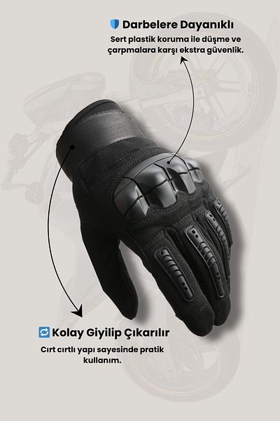 SINGLE SWORD Full Finger Professional Protect Touch Finger Military Tactical Black Motorcycle/Bike Glove