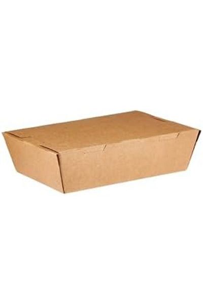 Ideal Pack Kraft Lunch Boxes – KLB120 | 5 Pcs | Eco-Friendly Paper Takeaway Boxes Without Window |