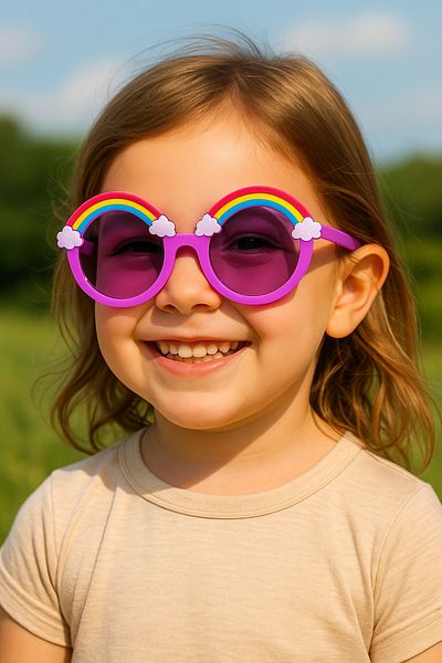 WisstoriaCollections 0-10 Years Rainbow Model Girls Sunglasses