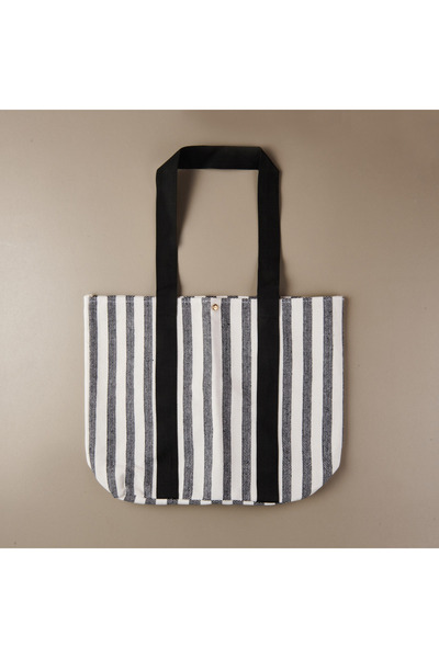 Evidea Μαλακή τσάντα παραλίας - Μαύρη - 48x35 cm