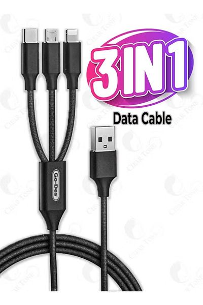 Go-Des Multi Charging Universal Cable 3 IN 1 l USB to Type C