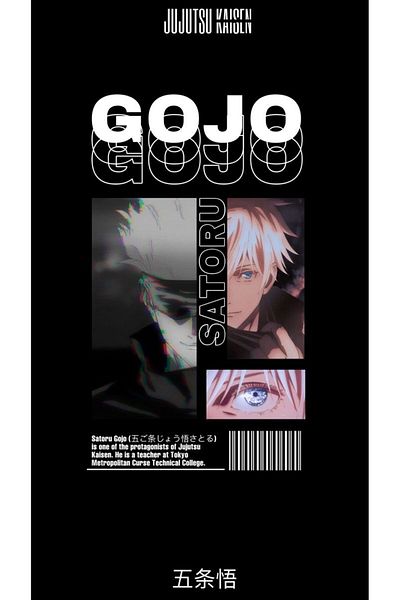 fame-stoned تي شيرت أسود من القطن بنسبة 100% مطبوع للجنسين من Jujutsu Kaisen Satoru Gojo Anime