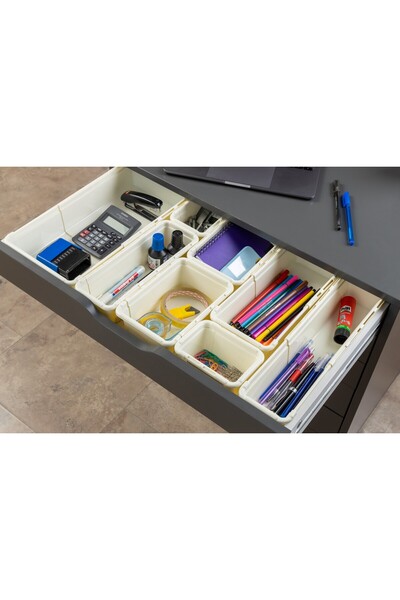 Nesto Home Σετ 7 Σετ με ρυθμιζόμενο μήκος συρταριών πολλαπλών χρήσεων Σετ μαχαιροπήρουνων και μαχαιροπήρουνων