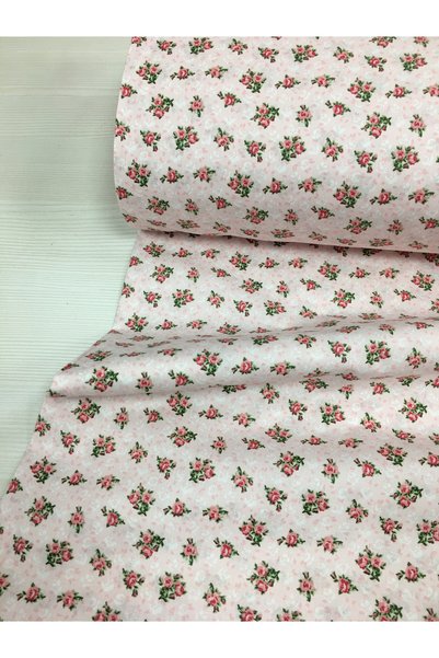evimrenk Çıtır Çiçek Desenli Poplin Kumaş - Nevresim - Çarşaf - Hobi - Elbise - Geniş En - 240 cm