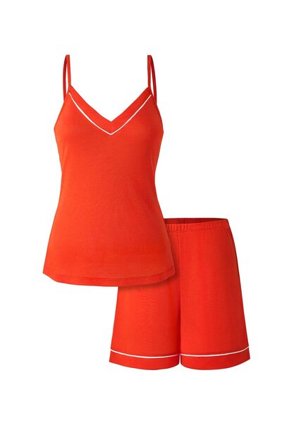 Jaya Tencel™ Askılı Pijama Takımı / Turuncu