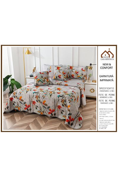 FIONNA.RO 5 Piece Duvet Cover Set - Autumn Leaves