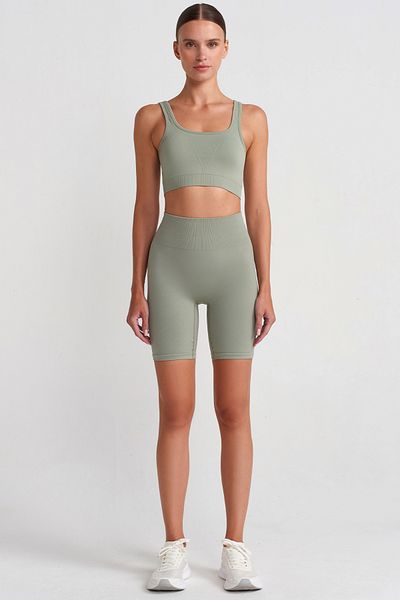 COMEUP Recuperator Biker Shorts Light Green