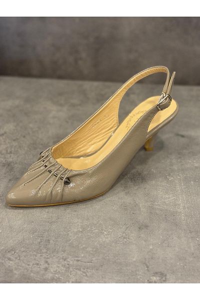 NISH Pantofi cu toc elegant din piele naturală lucrați manual din piele lacuită NISH, conceputi pentru utilizare atât în ​​ zi, cât și în noapte