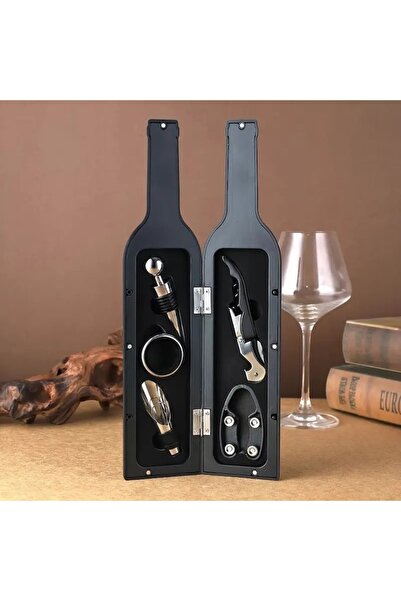 Ouyifan Personalized 5-piece Wine Corkscrew Gift Set - Ouyifan, Black, 7x32cm