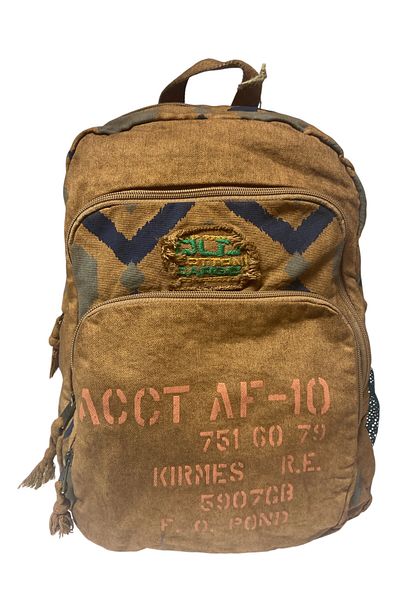 Old Cotton Quality Colorful Vintage Design Backpack Travel School Travel Bag 30 cm X 42 cm