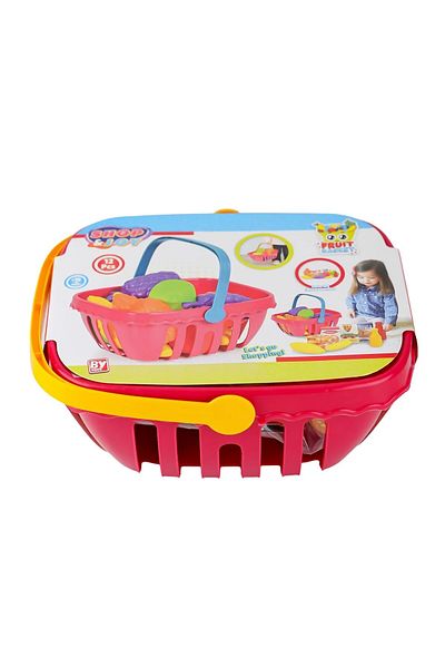BYCEGU 36490 Meve Vegetable Picnic Basket Supermarket Basket Toy Set Consisting of 12 Pieces