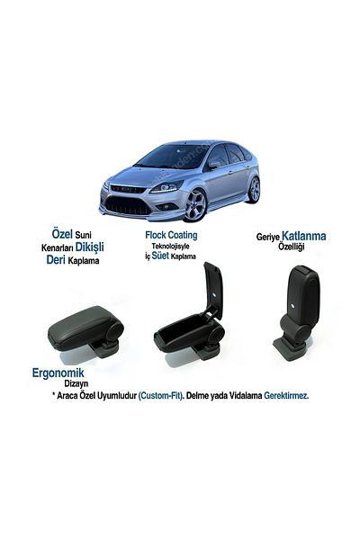 TUNAX OTO Focus Car Special Armrest Armrest Without Screw for 2005 2006 2007 2008 2009 2010 2011