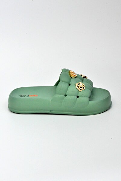 AkınalBella Παντόφλες AKINALBELLA με μονό λουράκι, διακοσμημένες Eva E288.Z.0001