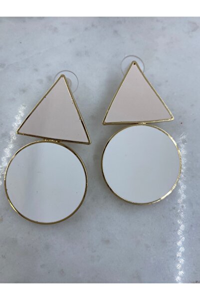 Byoz store Geometric Shape Triangle and Circle Conjoined Earrings