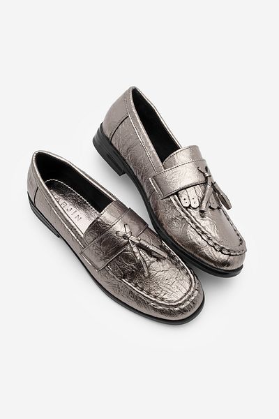 Marjin Women's Loafer Tasseled Casual Shoes Loriza Platinum