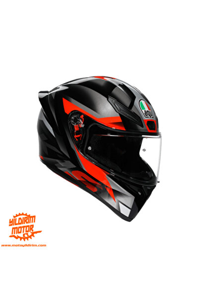 AGV AGV K1 S E2206 FASTLAP BLACK GREY RED KAPALI KASK