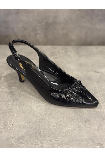 NISH Pantofi cu toc elegant din piele naturală lucrați manual din piele lacuită NISH, conceputi pentru utilizare atât în ​​ zi, cât și în noapte