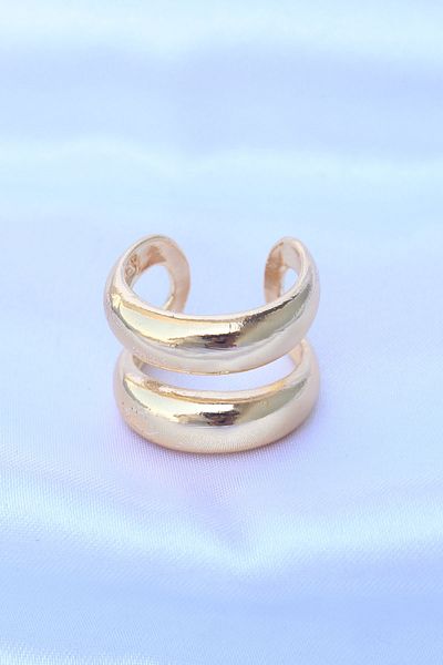 Skygo Brass Gold Color Adjustable Ribbon Ring - Tj-Byk3172